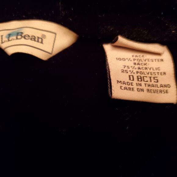 LLBean Warm  Black Faux Suede Embroidered Coat‎ Women's Size M - Picture 4 of 11